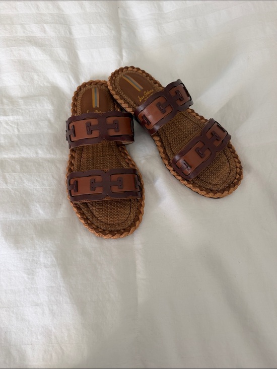 Sam Edelman Shoes - Braided Leather Slide Sandals in Brown